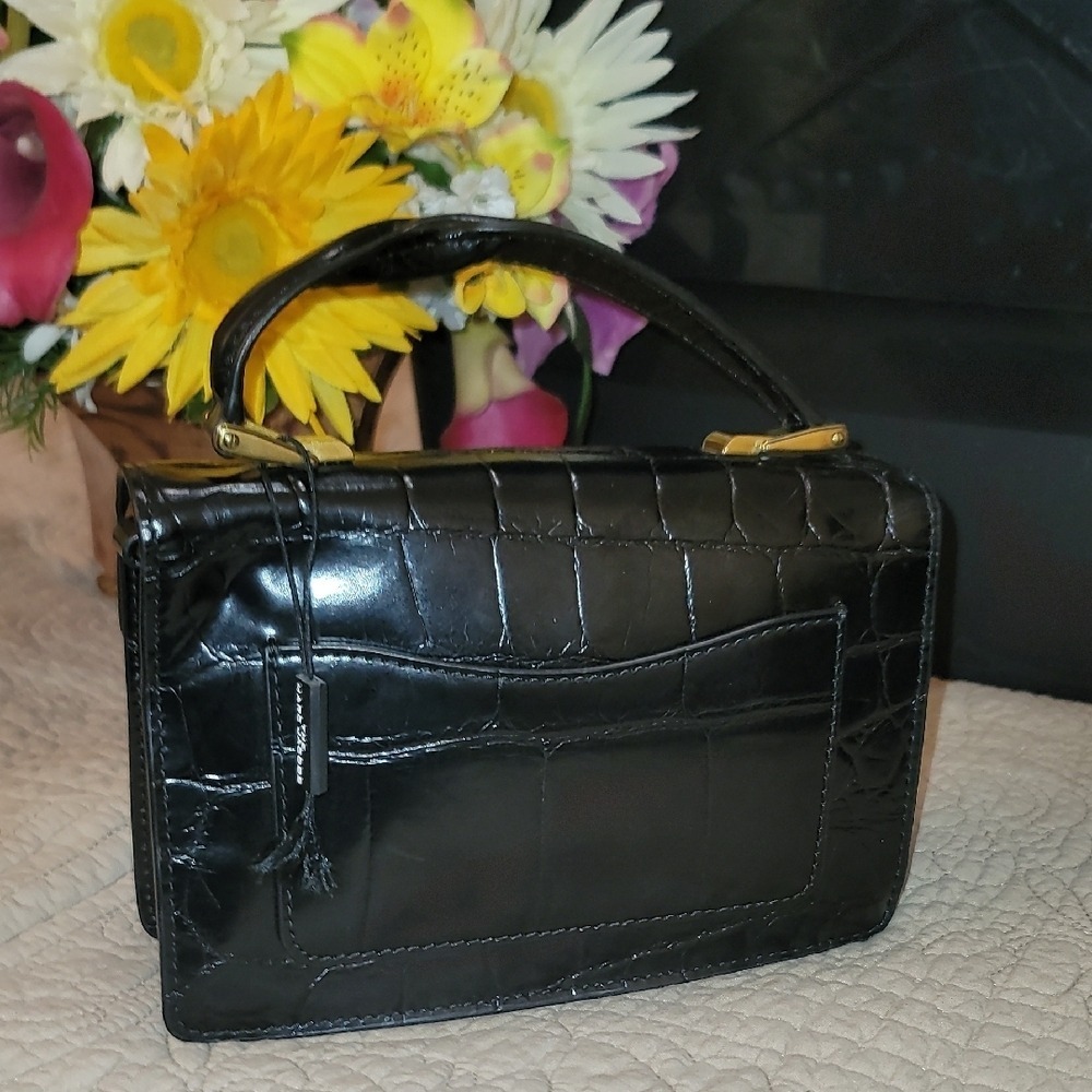 Marc Jacobs Black Croc-Embossed Mini Bag - Picture 4 of 11